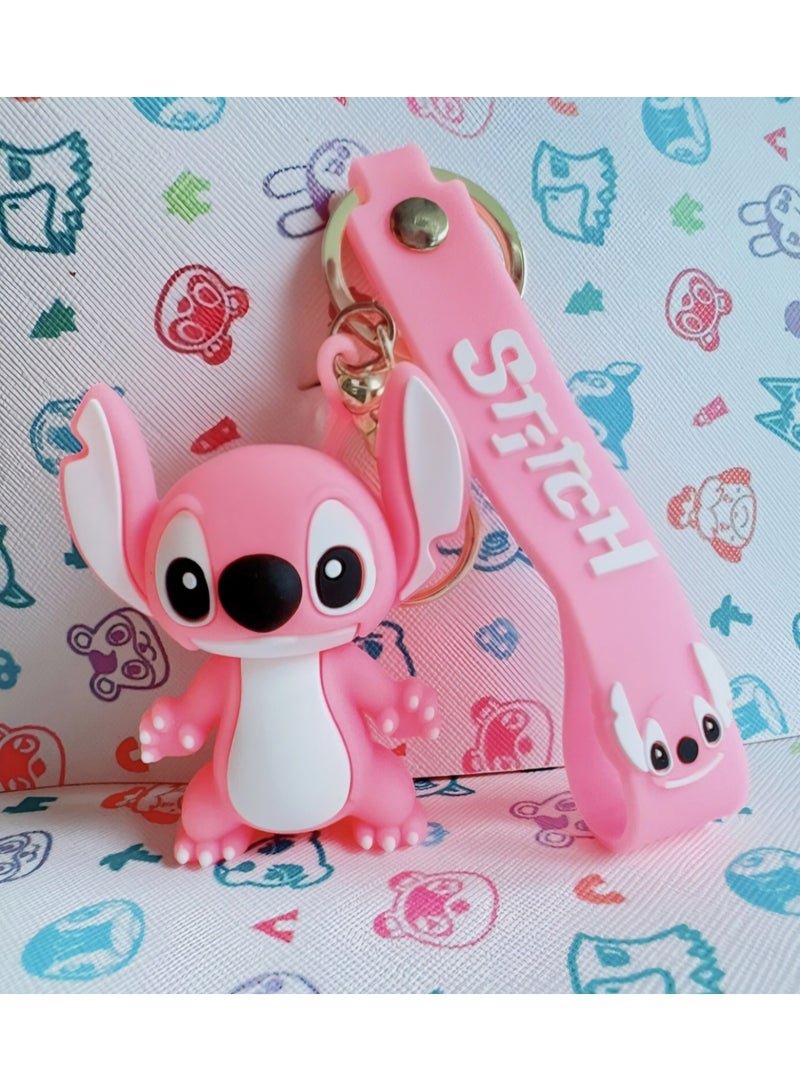 STITCH Pink Stitch Rubber Keychain - Image 5